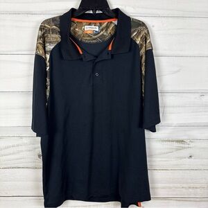 Magellan Outdoors Black and Brown Performance Polo